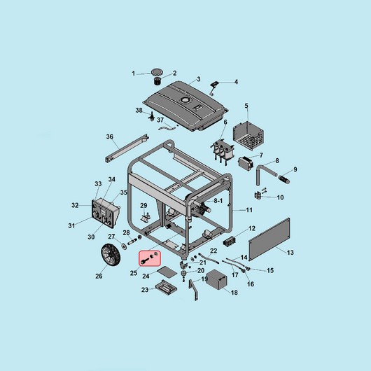 Топливный бак и рама Champion GW200AE